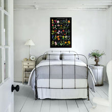 Afbeelding in Gallery-weergave laden, Eetbare bloemen poster A1 met 35 eetbare bloemen uit Nederland, botanische illustraties in de slaapkamer