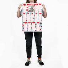 Afbeelding in Gallery-weergave laden, A2 verjaardagskalender poster van De Beeldvink met nautische fantasiedieren in handen van een model zodat je het formaat kan zien.