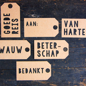 cadeau labels, bedankt, van harte, de Beeldvink