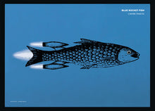 Afbeelding in Gallery-weergave laden, Grafische poster - Blue Rocket Fish