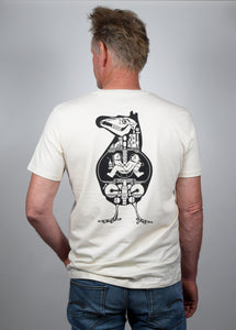 Wit T-shirt met een x-ray van De Beeldvink