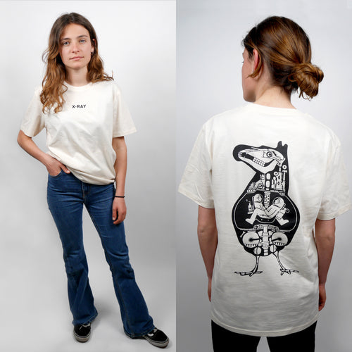 T-shirt biokatoen wit De Beeldvink print